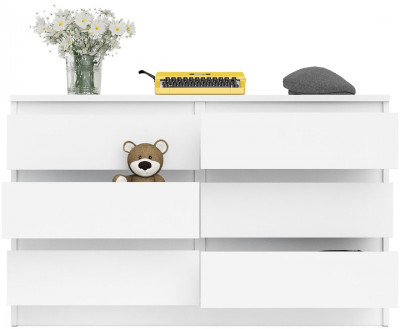 Мори Комод МК1200.6, цвет белый, ШхГхВ 120,4х41х73 см.