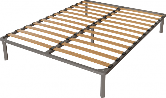 Кровать 140 Гавана с ортопед. основанием, Белый/Графит серый