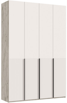 Марвэл Шкаф 4-х створчатый 1600, Крафт серый/Кашемир