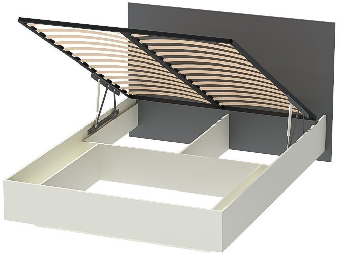 Кровать 1,4 арт.031-М1 ПМ (Графит/Миндаль)