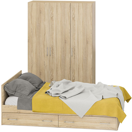 Спальня Стандарт 1-1400Я, дуб сонома