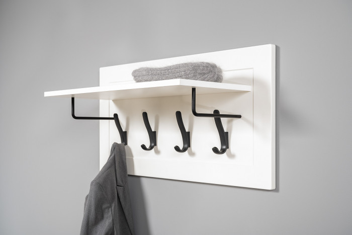 Остин Прихожая 23, цвет белый шагрень/дуб крафт золотой, ШхГхВ 120х54,3х229,6 см., универсальная сборка