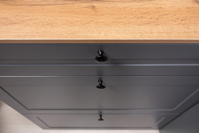 Остин Прихожая 23, цвет серый графит/дуб крафт золотой, ШхГхВ 120х54,3х229,6 см., универсальная сборка