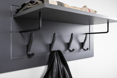 Остин Прихожая 23, цвет серый графит/дуб крафт золотой, ШхГхВ 120х54,3х229,6 см., универсальная сборка