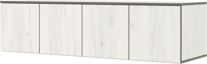 Норд Шкаф 4-х створчатый 1600 + Норд Антресоль к шкафу 1600 Дуб Крафт белый