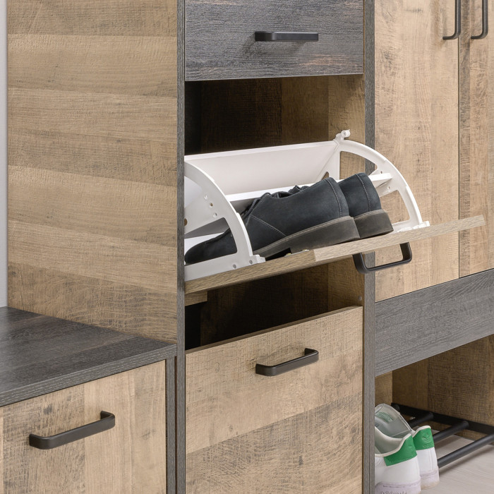 Трувор Прихожая 172, дуб гранж песочный/интра