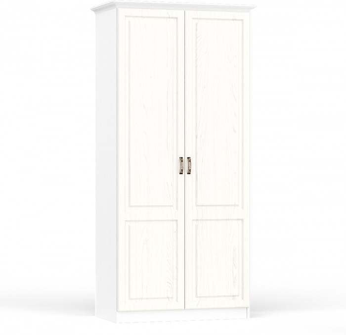 Ливерпуль Спальня № 4 Кровать 11.08ОСН + Шкаф 13.134 + карниз + Комод 10.103, ясень ваниль/белый