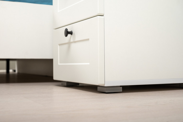 Остин 16.152 Тумба прикроватная, белый шагрень/дуб крафт золотой