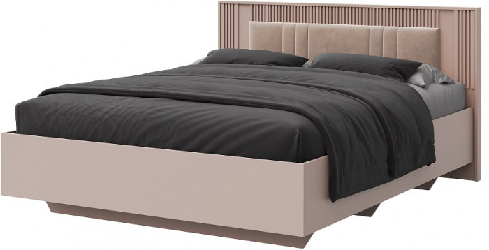 Кровать полутороспальная 140х200 "Харди" - Латте/Ирландский ликер