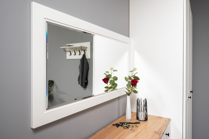 Остин Прихожая 20, цвет белый шагрень/дуб крафт золотой, ШхГхВ 160х54,3х229,6 см., универсальная сборка