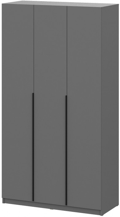 Шкаф распашной с наполнением (7 полок + 2 ящика + штанга) ШК 5 (1200), Графит
