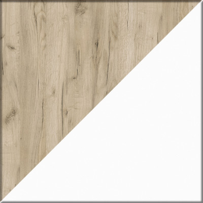 Трюмо 4-25912бел/дкс, цвет белый/дуб крафт серый, ШхГхВ 62х46,6х134,5 см.