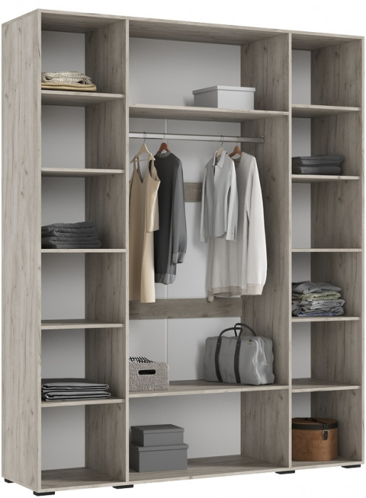 Шкаф 4-х створчатый 1800 Ирис, Крафт серый/Кашемир