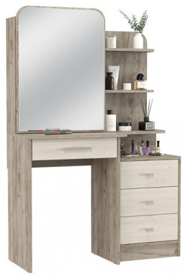 Трюмо 4-25101дкс/скан.д.б. Верона, дуб крафт серый/скандинавское дерево белое