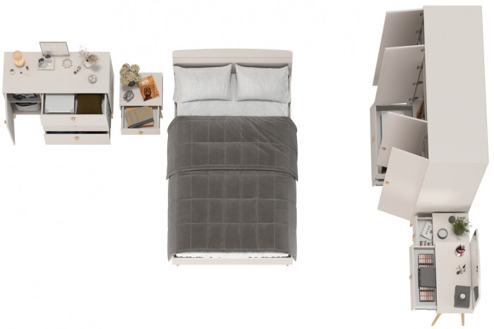 Афина Спальня 31-1200, кашемир серый