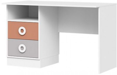 ТУРБО СТ 01 Стол письменный (1200х743х597) корпус белый/шарлиз кашемир/терракота