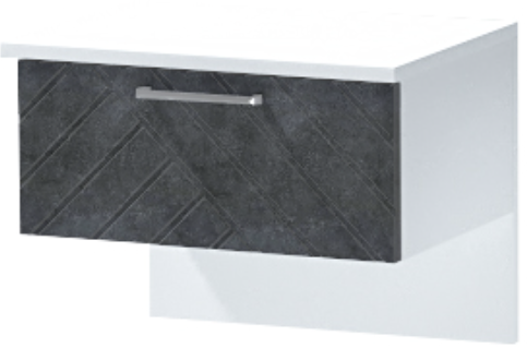 Тумба приставная "Иннэс-7", Белый/Бетон графит