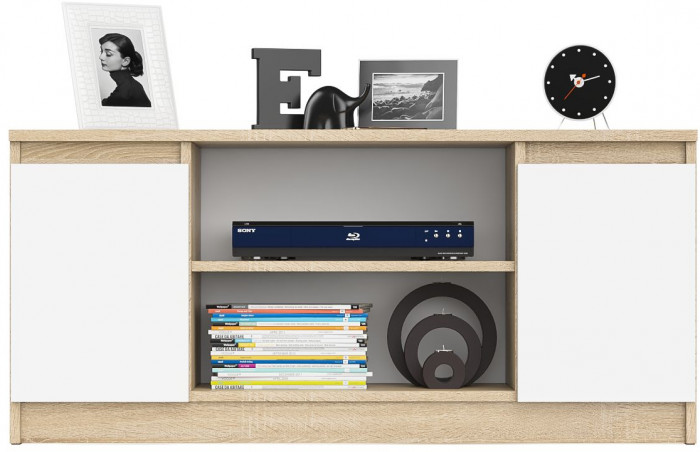 Мори Тумба ТВ МТВ1200.1, дуб сонома/белый