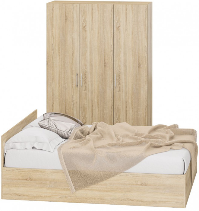 Спальня Стандарт 1-1600, дуб сонома