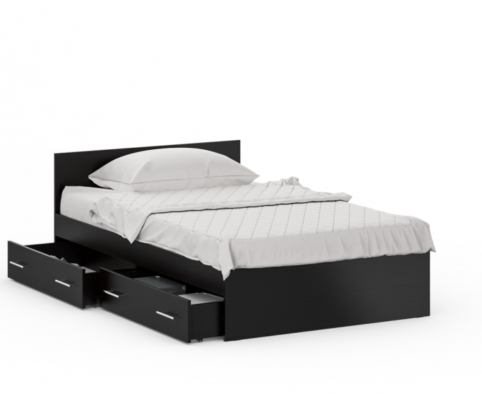 Стандарт Кровать с ящиками 1200, венге