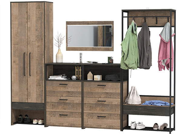 Трувор Прихожая 235, дуб гранж песочный/интра