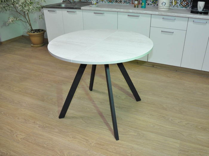 Обеденная группа Нарди / Стул Х 4 шт. / Бетон белый/черный / бид 10