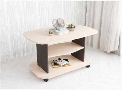 Журнальный стол Консул-2 дуб молочный/венге