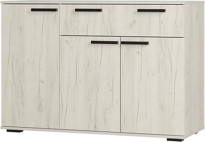 Комод Стандарт-4, Дуб крафт белый