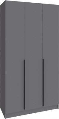 Шкаф Мадрид (1,2) с 3 ящ. внутри без зеркала, Графит серый