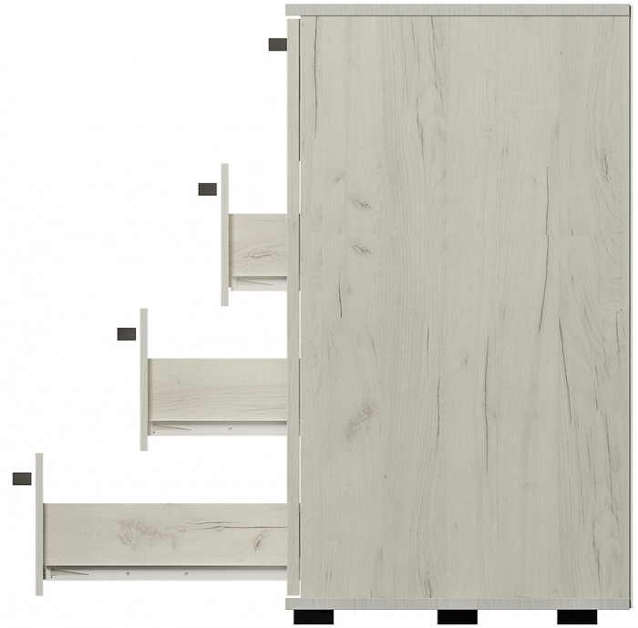 Комод "Стандарт №2" НЕВ (1200х828х460) дуб крафт белый