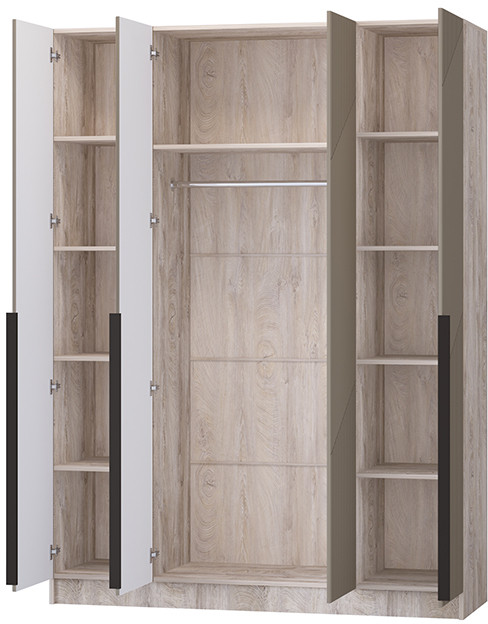 Шкаф Авис 1,6, Дуб эндгрейн/Крема