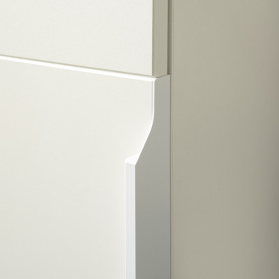 Октава 13.228 Шкаф-пенал + 13.228 Шкаф-пенал, цвет белый шагрень/дуб крафт золотой/фасады МДФ белый шагрень, ШхГхВ 64,4х35,3х197,6 см.