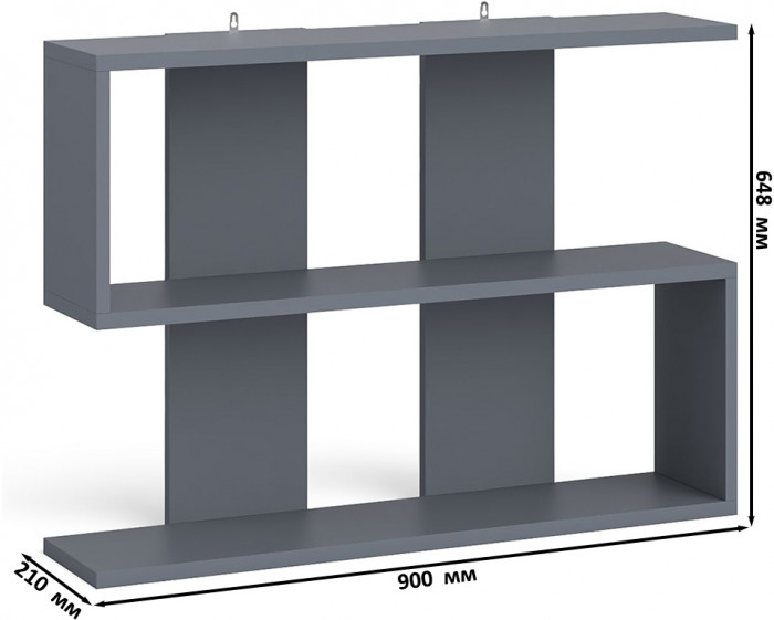 Мори Стол компьютерный МС-1 левый + Стеллаж МСТ600.3 + Полка 900, цвет графит, ШхГхВ 150,4х50х209,6 см., НЕ универсальная сборка