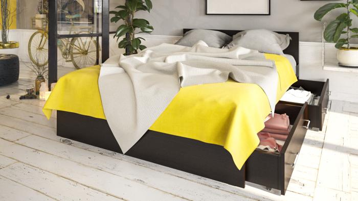 Стандарт Кровать с ящиками 1400, венге