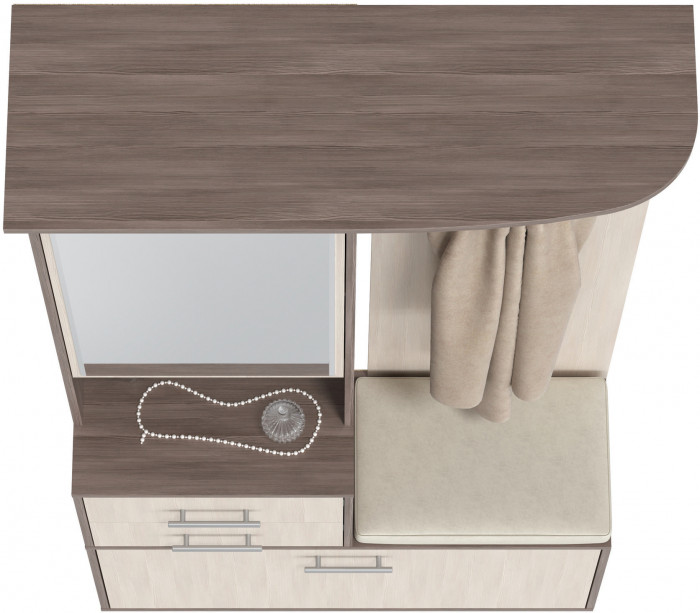 Прихожая 2-3431бод.тем/св Домино - Шкаф с вешалкой, цвет бодега тёмный/бодега светлый, ШхГхВ 100х36х202 см., универсальная сборка