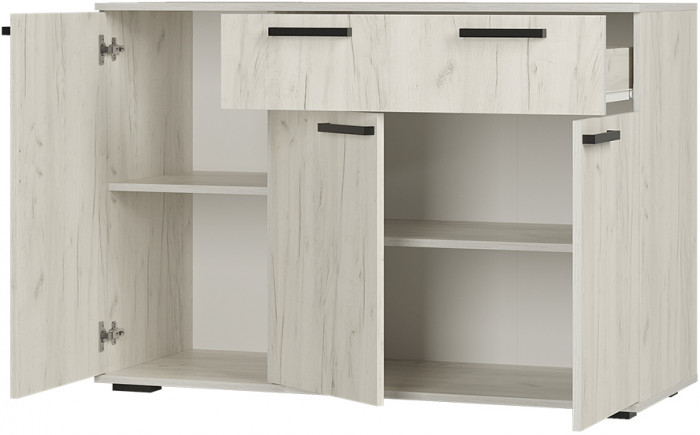 Комод "Стандарт №4" НЕВ (1200х828х460) дуб крафт белый