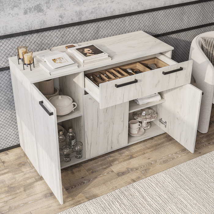 Комод "Стандарт №4" НЕВ (1200х828х460) дуб крафт белый