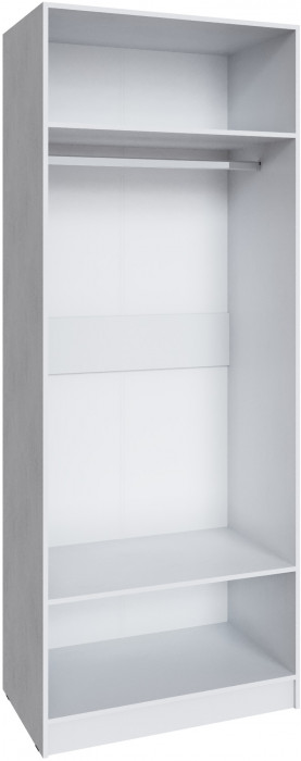 Шкаф Мадрид (0,9) без зеркала, Белый/Ателье светлое