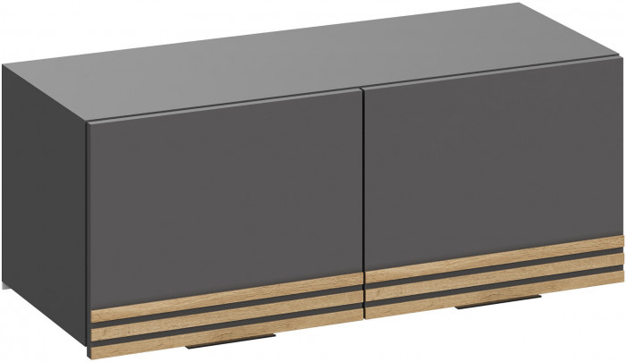 Модульная Прихожая Нао, набор №9, Графит/Графит, Дуб вотан, Simple 27