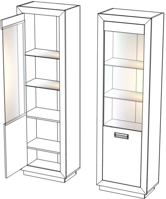 Набор мебели для гостиной "Эстель" - Дуб полярный/Сосна натуральная