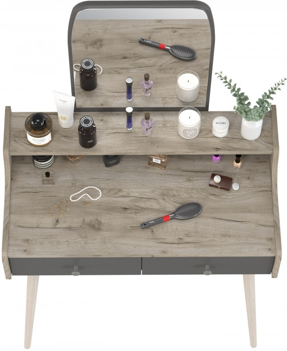 Трюмо 4-25916дкс/граф, дуб крафт серый/графит