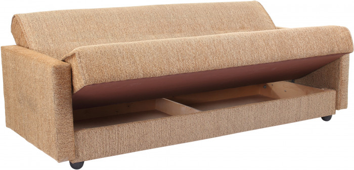 Раскладной диван-кровать, прямой, книжка, цвет бежевый, Милан 120