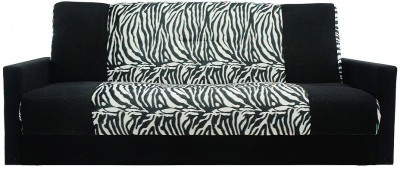 Раскладной диван-книжка Честер, 120х190, велюр зебра