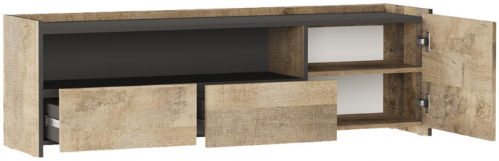 Гостиная Денвер. Комплект 1, Графит, Дуб гранж песочный