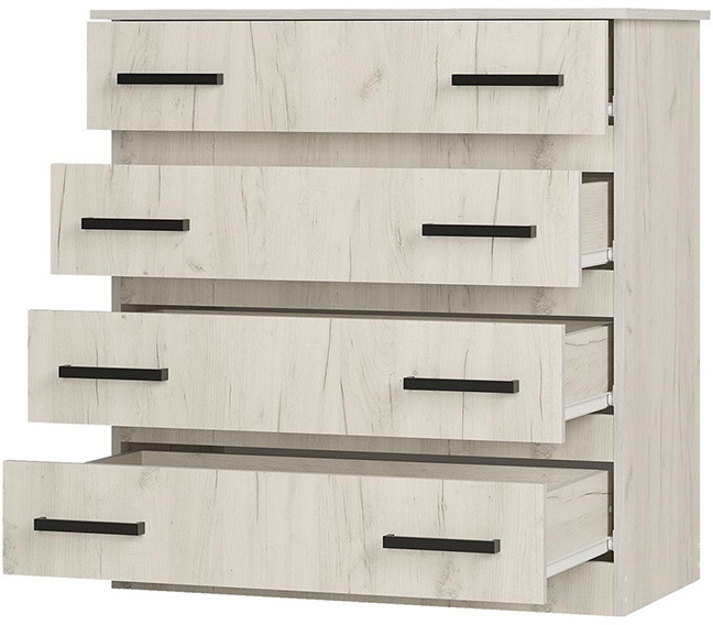 Комод "Стандарт №6" (882х920х460) дуб крафт белый