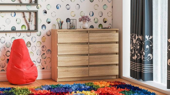 Мори Комод МК1200.8, цвет дуб сонома, ШхГхВ 120,4х41х94 см.