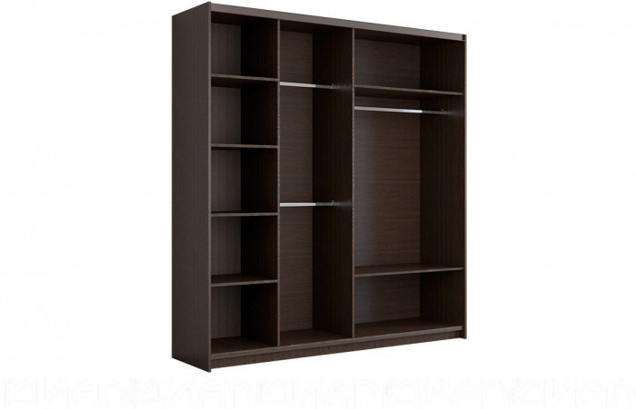 Шкаф-купе Иннэс-5 2000 Ф1/Ф2, Бодега светлый/Белый глянец