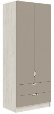 Юниор-4 Шкаф (800) (Шарли мокко, Крафт белый)