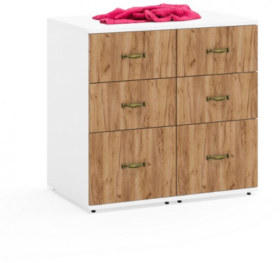 Лидер-8 Тумба МД 3.16 2 шт., цвет белый шагрень/крафт золото, ШхГхВ 80х50х75 см., универсальная сборка