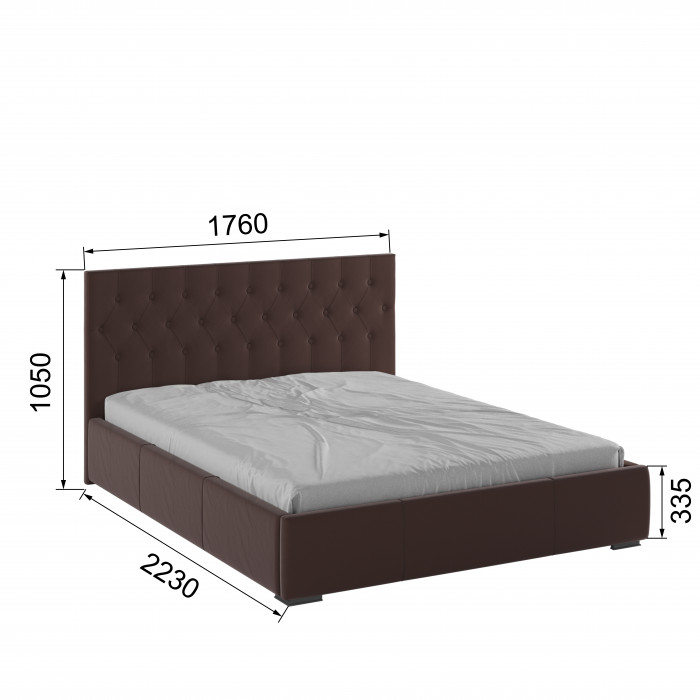 Октавия Кровать интерьерная 160 коричневый ромб, ПМ